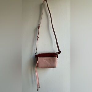 Rebecca Minkoff Two-Tone Crossbody Bag in Pink and Auburn